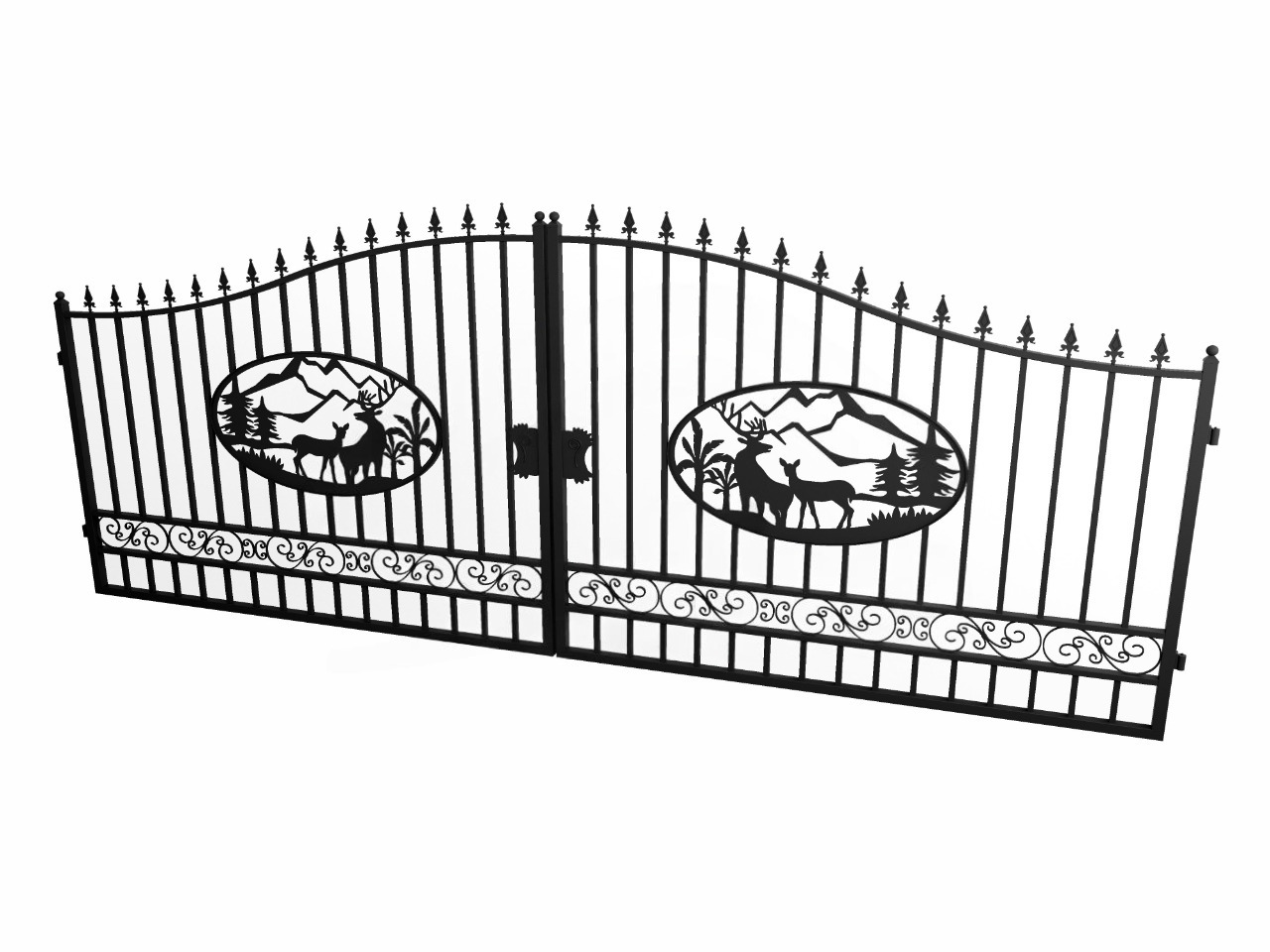 Wrought Iron Driveway Gate - Image 3