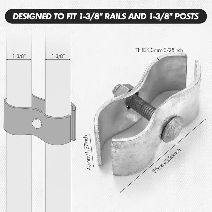 Galvanized Chain Link Fence Panel Clamps 1-3/8''