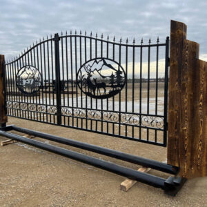 16FT 20FT Swing Wrought Iron Driveway Gate