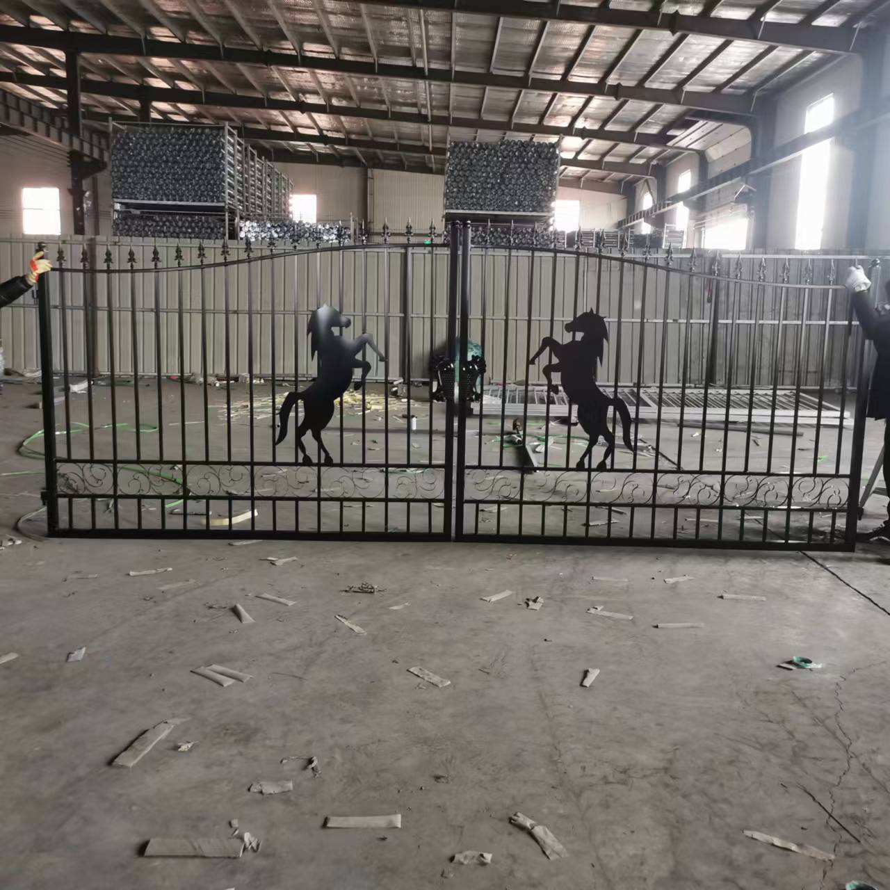 16FT 20FT Swing Wrought Iron Driveway Gate - Image 2