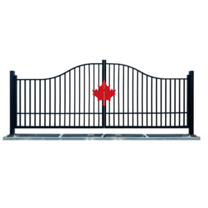 Maple Leaf Customized Wrought Iron Driveway Gate